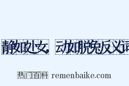 静如处女，动如脱兔反义词是什么意思的图片